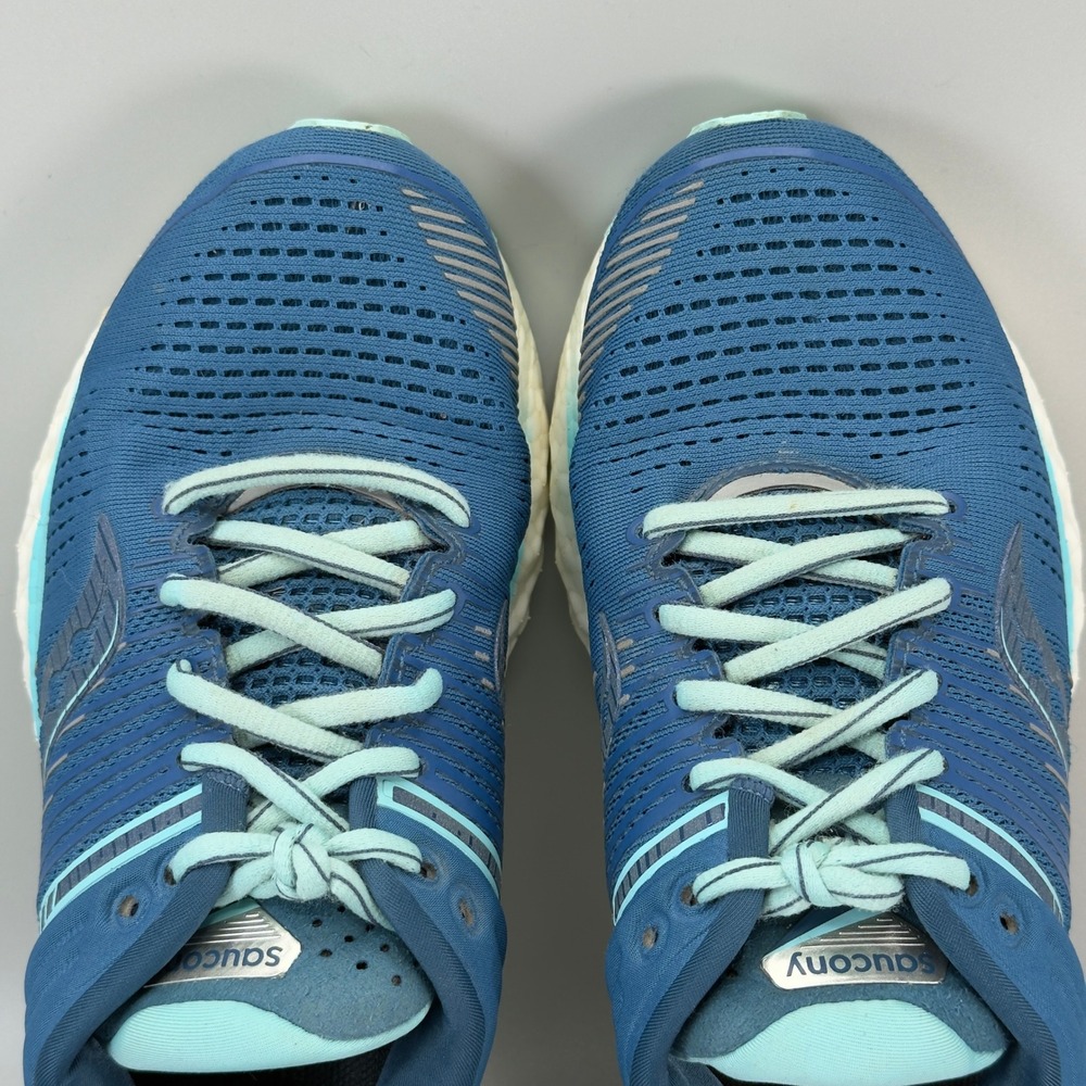 Saucony Triumph 17 Womens 6 Wide Running Shoe Blue White Trainer Lace Up Sneaker - Picture 7 of 16